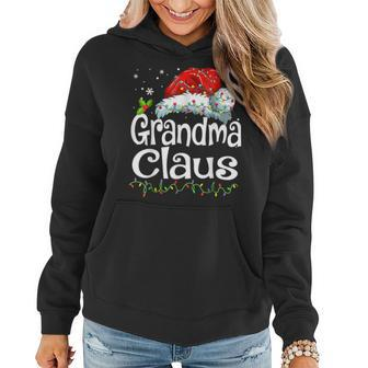 Grandma Claus Christmas Lights Family Matching Pajama Women Hoodie - Thegiftio UK