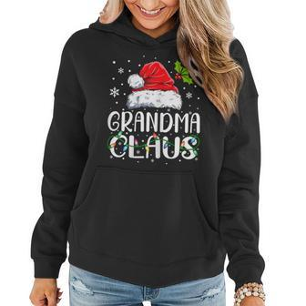 Grandma Claus Xmas Santa Matching Family Christmas Pajamas Women Hoodie - Seseable