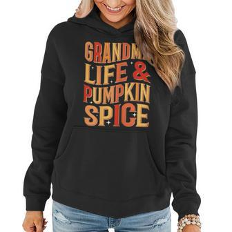 Grandma Pumpkin Spice Autumn Fall Season Grandmother Women Hoodie - Thegiftio UK