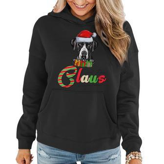 Great Dane Claus Dog Lovers Santa Hat Ugly Christmas Sweater Women Hoodie - Monsterry