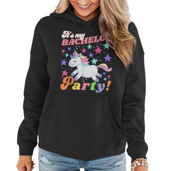 Groovy It's My Bachelor Party Unicorn Marriage Party Women Hoodie