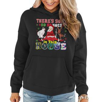 Groovy There's Some Ho Ho Hoes In This House Christmas Women Hoodie - Thegiftio UK