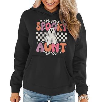 Groovy In My Spooky Aunt Era Retro Auntie Halloween Ghost Women Hoodie - Monsterry AU