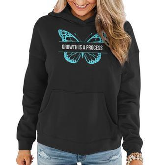 Growth Is A Process Butterfly Women Hoodie | Mazezy