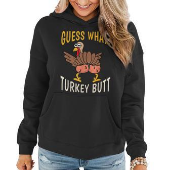 Guess What Turkey Butt Thanksgiving Autumn Women Women Hoodie - Monsterry