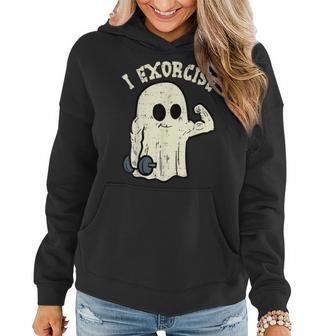 Halloween Gym Ghost I Exorcise Fun Workout Costume Women Hoodie - Seseable