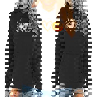 Halloween Peace Love And Pumpkins Fall Girls Kids Halloween Women Hoodie | Mazezy