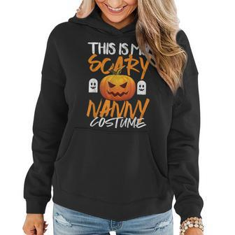 Halloween Scary Nanny Grandma Costume Pumpkin Funny Women Hoodie | Mazezy