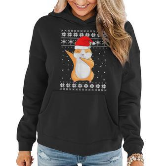 Hamster Dabbing Dance Ugly Sweater Christmas Pajamas Women Hoodie | Mazezy