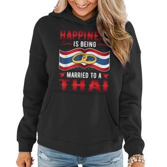 Happiness Is Being Married To A Thai Girl Wife Husband Women Hoodie | Mazezy