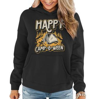 Happy Campoween Happy Camp O Ween Fall Halloween Camping Halloween Women Hoodie | Mazezy