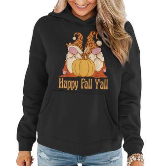 Happy Fall Y'all Autumn Gnomes Pumpkin Spice Fall Leaves Women Hoodie | Mazezy