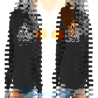 Happy Fall Y'all Pumpkin Cow Print Halloween Kids Adults Halloween Women Hoodie | Mazezy