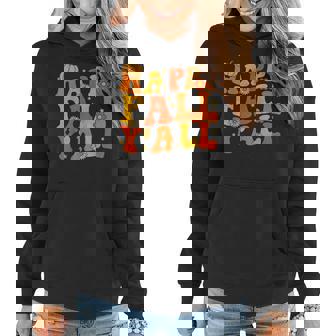 Happy Fall Yall Squad Groovy Fall Autumn And Halloween Halloween Women Hoodie | Mazezy