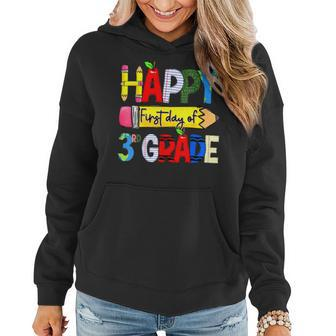 Happy First Day Of 3Rd Grade Back To School Hello 3Rd Grade Women Hoodie | Mazezy