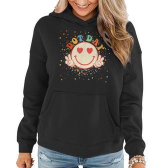 Happy International Dot Day Smile Face Groovy Polka Dot Women Hoodie - Seseable