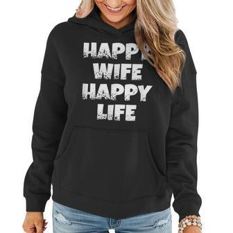 Happy Wife Happy Life Funny Gifts For Wife Women Hoodie | Mazezy