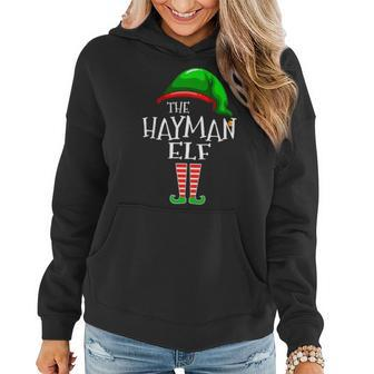 Hayman Name Gift The Hayman Elf Christmas Women Hoodie - Seseable
