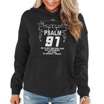 He Is My Refuge And My Fortress Psalm 91 Christian Women Hoodie - Thegiftio UK