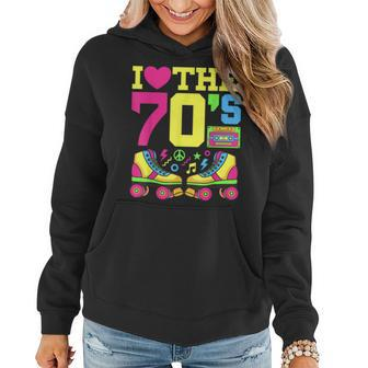 Heart 70S 1970S Fashion Theme Party Outfit Seventies Costume Women Hoodie - Thegiftio UK