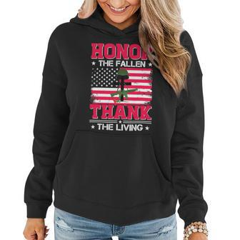 Honor The Fallen Thank The Living Veterans Day 281 Women Hoodie - Monsterry