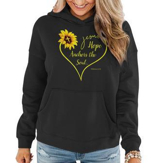 Hope Anchors The Soul Christian Bible Quote Hebrews 619 Women Hoodie | Mazezy