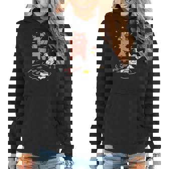 Horror Crime Police Line Chicken Pig Bacon And Eggs Chicken Women Hoodie | Mazezy