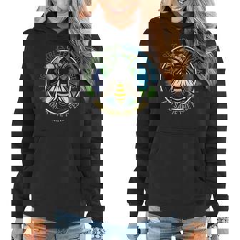 Hug More Trees Clean Seas Save Bees Earth Day Nature Lover Women Hoodie - Thegiftio UK