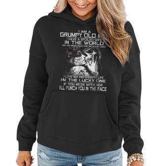 I Am A Grumpy Old Man I Have A Spoiled Wife In The World Old Man Funny Gifts Women Hoodie | Mazezy