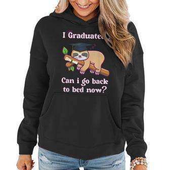 I Graduated Can I Go Back To Bed Now 2023 Sloth Women Hoodie | Mazezy