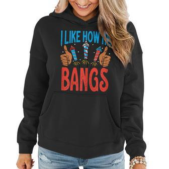 I Like How He Bangs Fireworks Funny 4Th Of July Couple Gift For Womens Women Hoodie | Mazezy