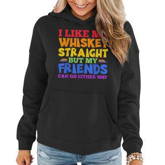 I Like My Whiskey Straight Lgbtq Gay Pride Month Women Hoodie | Mazezy