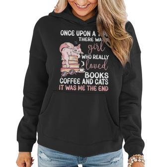 I Need Is Books Coffee And Cats Gift For Womens Gifts For Coffee Lovers Funny Gifts Women Hoodie | Mazezy