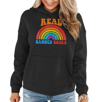 I Read Banned Books T Rainbow Readers Reading Book Women Hoodie | Mazezy UK