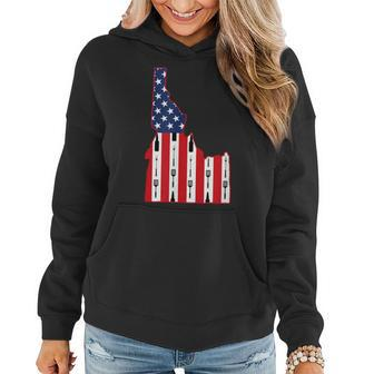 Idaho Usa Flag Fourth July 4Th Fathers Day Bbq Beer Summer Beer Funny Gifts Women Hoodie | Mazezy