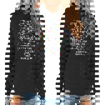 Im Fine Everything Is Fine Christmas Lights Er Nurse Life Women Hoodie | Mazezy