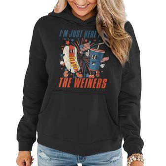 Im Just Here For The Wieners Funny 4Th Of July Wieners Gift For Womens Women Hoodie | Mazezy AU