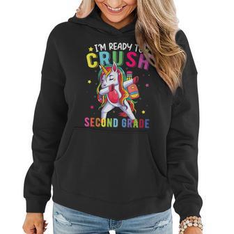 Im Ready To Crush Second Grade Unicorn Back To School Women Hoodie - Thegiftio UK
