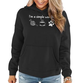 I'm A Simple Woman Knitting For Knitters Christmas Women Hoodie - Monsterry