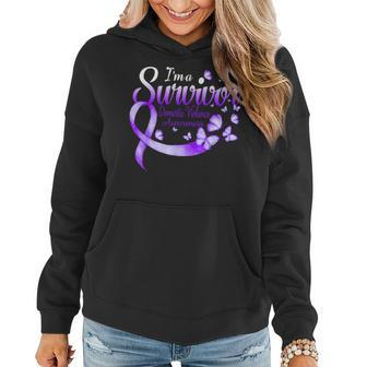 I'm A Survivor Domestic Violence Awareness Butterfly Ribbon Women Hoodie - Monsterry CA