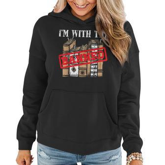 Im With The Banned Books Design For A Literature Teacher Women Hoodie | Mazezy