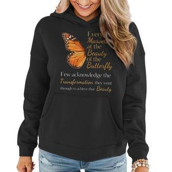 Inspirational Butterfly Transformation Quote Women Hoodie | Mazezy