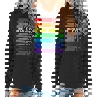 Is It Gay In Here Lgbt Flag Gay Pride Month Rainbow Lgbtq Women Hoodie | Mazezy