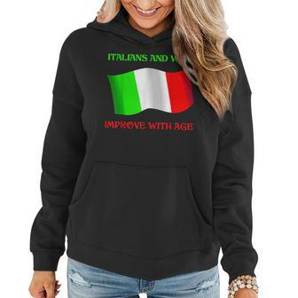 Italians And Wine Women Hoodie | Mazezy