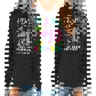 It's My 10Th Birthday Flamingo Hawaii 10 Yrs Old Girl Women Hoodie - Monsterry