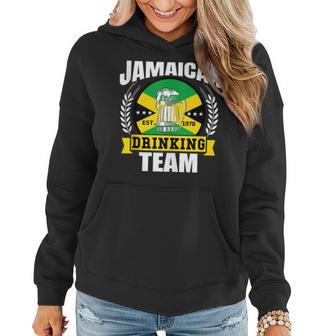 Jamaican Drinking Team Funny Jamaica Flag Beer Party Gift Gift For Women Women Hoodie - Thegiftio UK