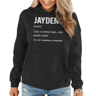 Jayden Name Gift Jayden Funny Definition V2 Women Hoodie - Seseable