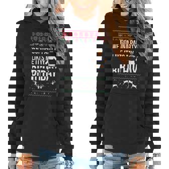 Jesus Birthday Holiday Ugly Christmas Sweater Women Hoodie - Monsterry