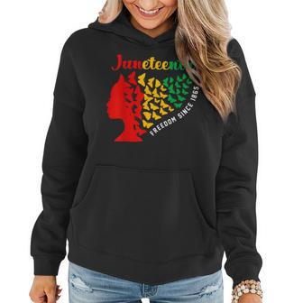 Junenth Freedom Since 1865 Butterfly Black Girl Women Women Hoodie | Mazezy CA
