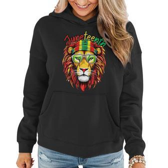 Junenth Lion Celebrate Women Dress Black History Freedom Gifts For Lion Lovers Funny Gifts Women Hoodie | Mazezy